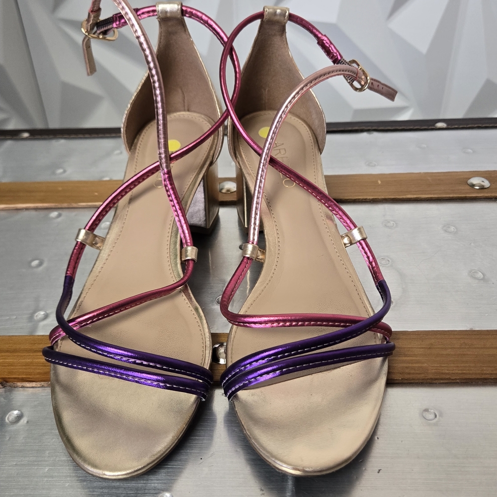 Chic Metallic Strappy Sandals